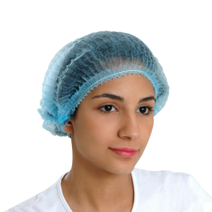 Gorro Tipo Oruga Plástico Azul | Display 100 Und